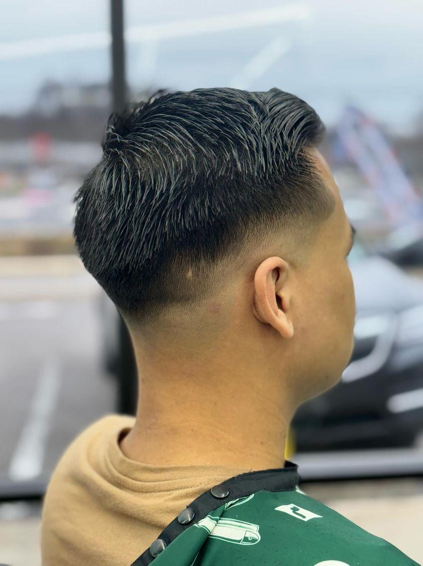 Fresh classic fade with a clean blended finish